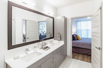 Double vanity sinks in select homes